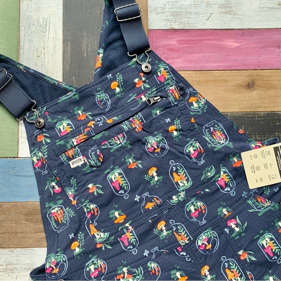 NWT Duluth Medium x31L Heirloom Gardening Lined Overalls Mushroom Terrarium Bibs - Picture 5 of 11